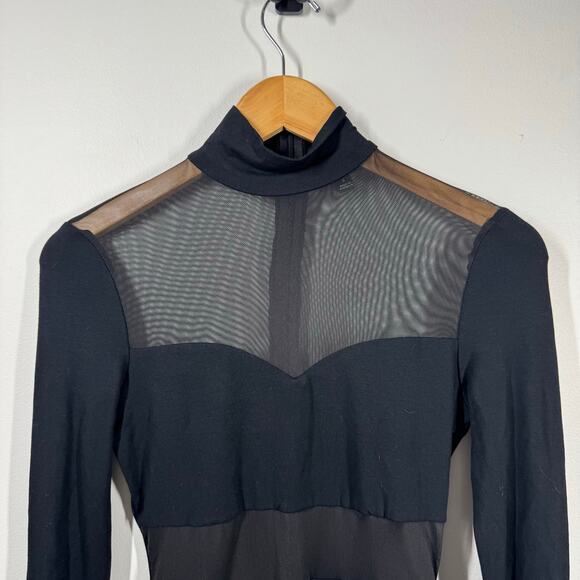 Fore Body Suite Women S Black Mesh Illusion Bust Dark Romantic Vampire Feminine - Picture 2 of 7